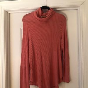 Pink long sleeve turtle neck